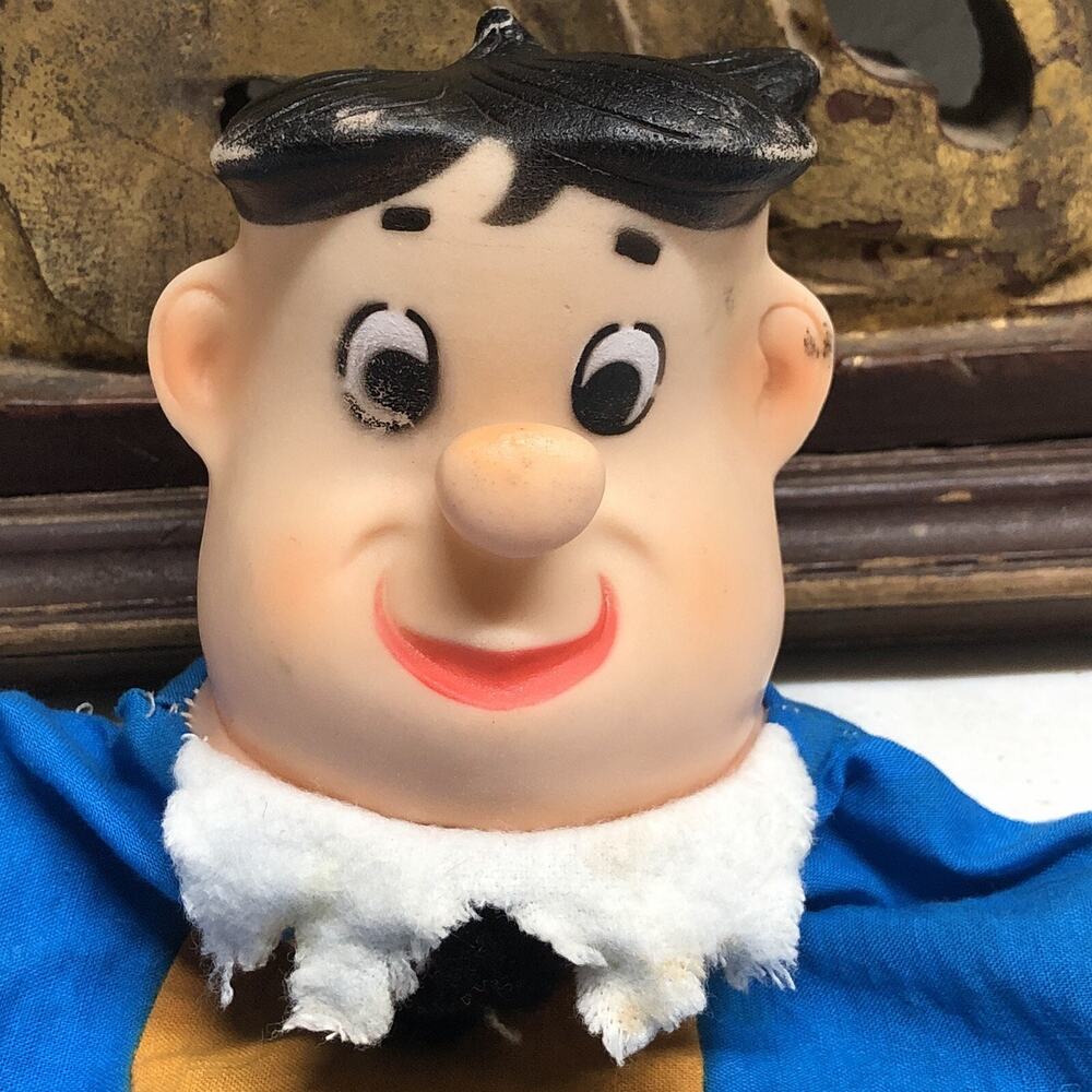 1962 HANNA BARBERA JAPAN FRED FLINTSTONE 9 " HAND PUPPET ~ KNICKERBOCKER